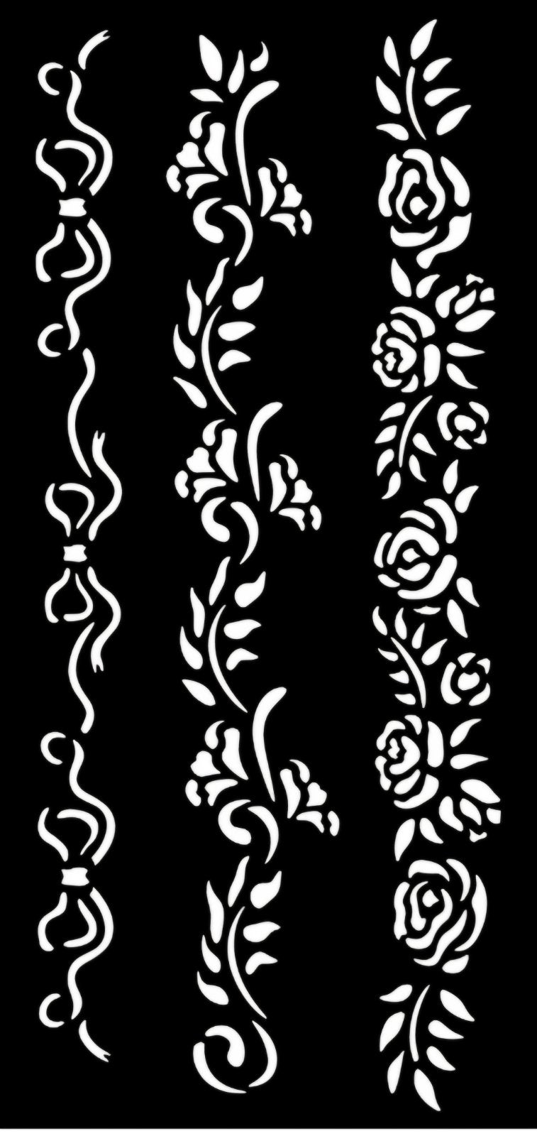 Thick Stencil Stamperia 12x25cm, Timeless, 3 garlands  255818