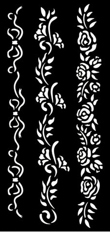 Thick Stencil Stamperia 12x25cm, Timeless, 3 garlands  255818