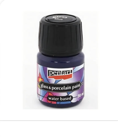Χρώμα για Γυαλί και πορσελάνη 30ml Pentart – Μπλέ,  21345
