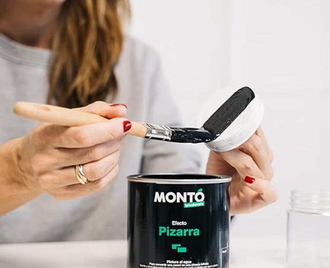 ΧΡΩΜΑ ΠΙΝΑΚΑ, ΝΕΡΟΥ, ΜΑΥΡΟ 500ml PIZARRA MONTO