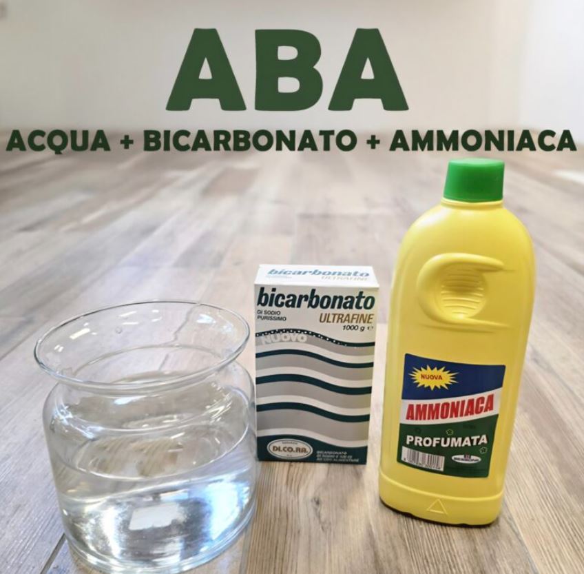 ABA: Νερό + Μαγειρική Σόδα + Αμμωνία