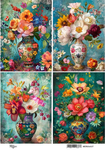 Ριζόχαρτο Maja’s Memories, 22.5x32cm, Βάζα με λουλούδια