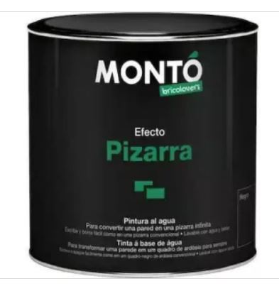 ΧΡΩΜΑ ΠΙΝΑΚΑ, ΝΕΡΟΥ, ΜΑΥΡΟ 500ml PIZARRA MONTO