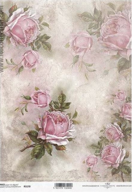 Ριζόχαρτο ITD Collection,  Roses - 21x29cm
