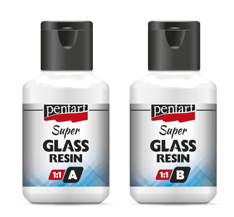 Υγρό γυαλί -  Super Glass Resin Pentart 1:1, 40+40ml