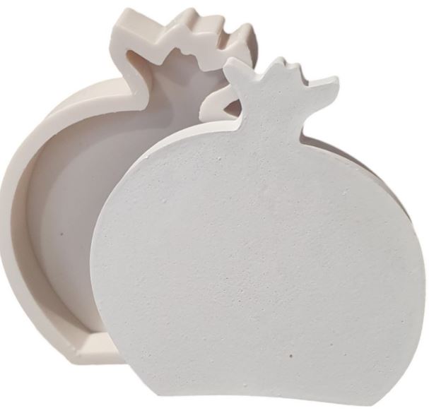 Καλούπι σιλικόνης, Ρόδι βάσης παχύ μεγάλο 12,5x13x2cm