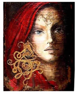 Ριζόχαρτο για decoupage 30x40cm, Red Portrait