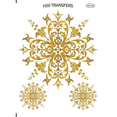 Χαρτί Easy Transfer νερού, Χρυσό μπαρόκ, LNT-176, 25x35cm