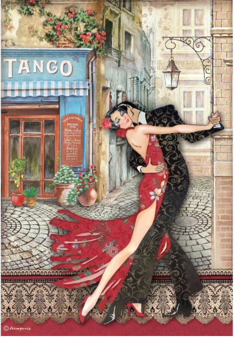 Ριζόχαρτο Stamperia 21x29cm, Desire, Tango