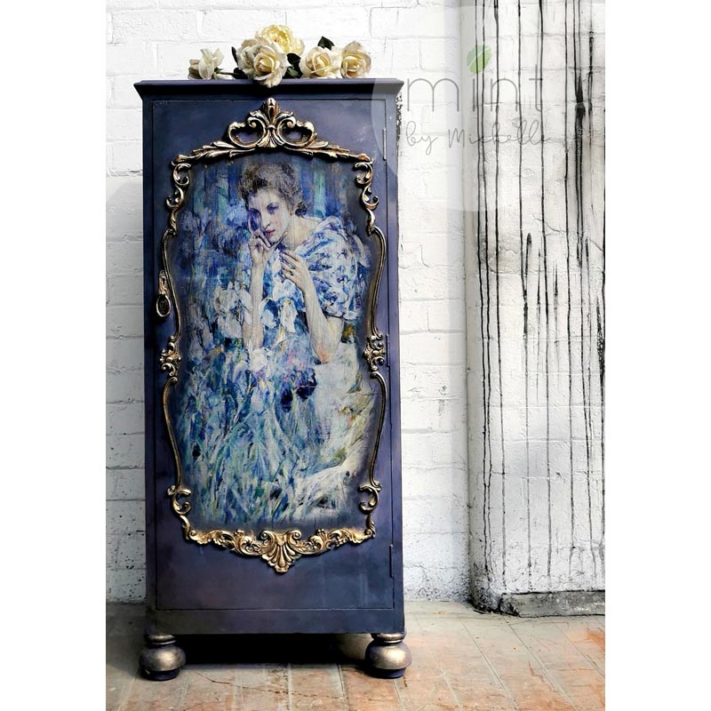Χαρτί Decoupage για έπιπλα -Woman With Irises - Α3 & Α1