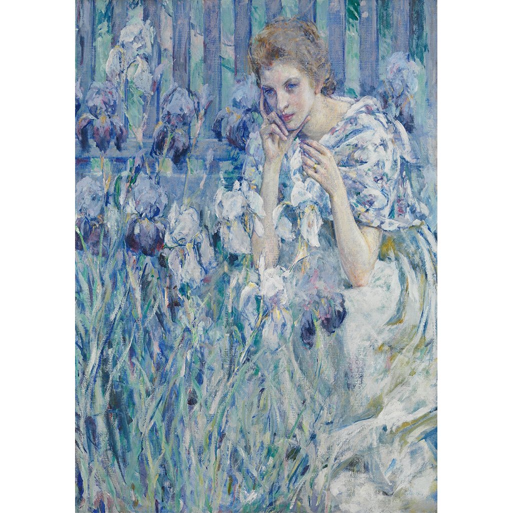 Χαρτί Decoupage για έπιπλα -Woman With Irises - Α3 & Α1