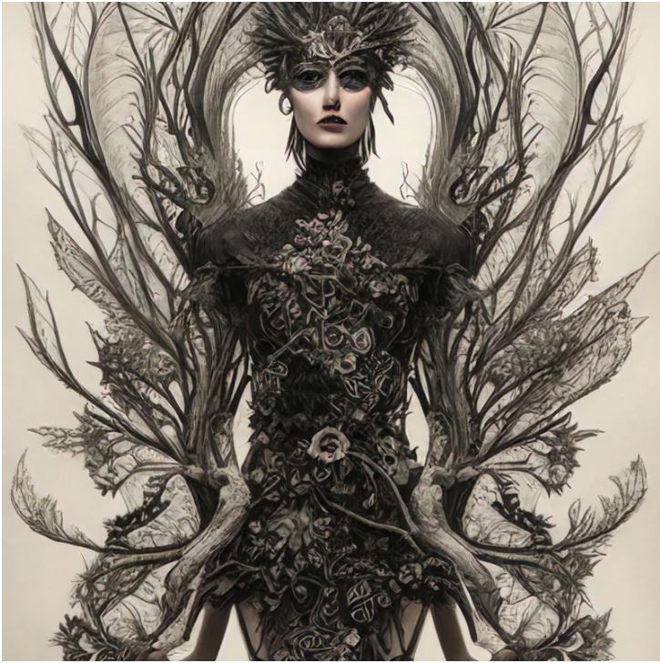 Χαρτί Decoupage για έπιπλα - Black Widow - A1
