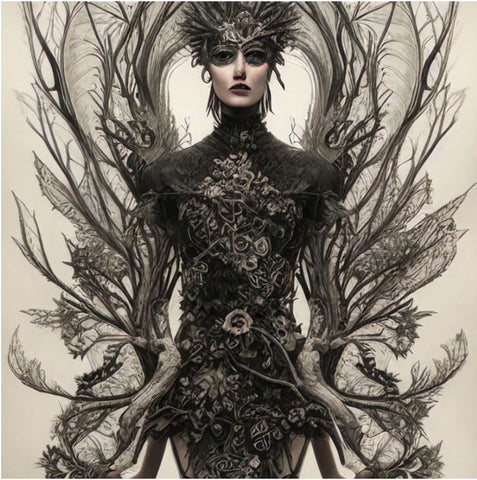 Χαρτί Decoupage για έπιπλα - Black Widow - A1