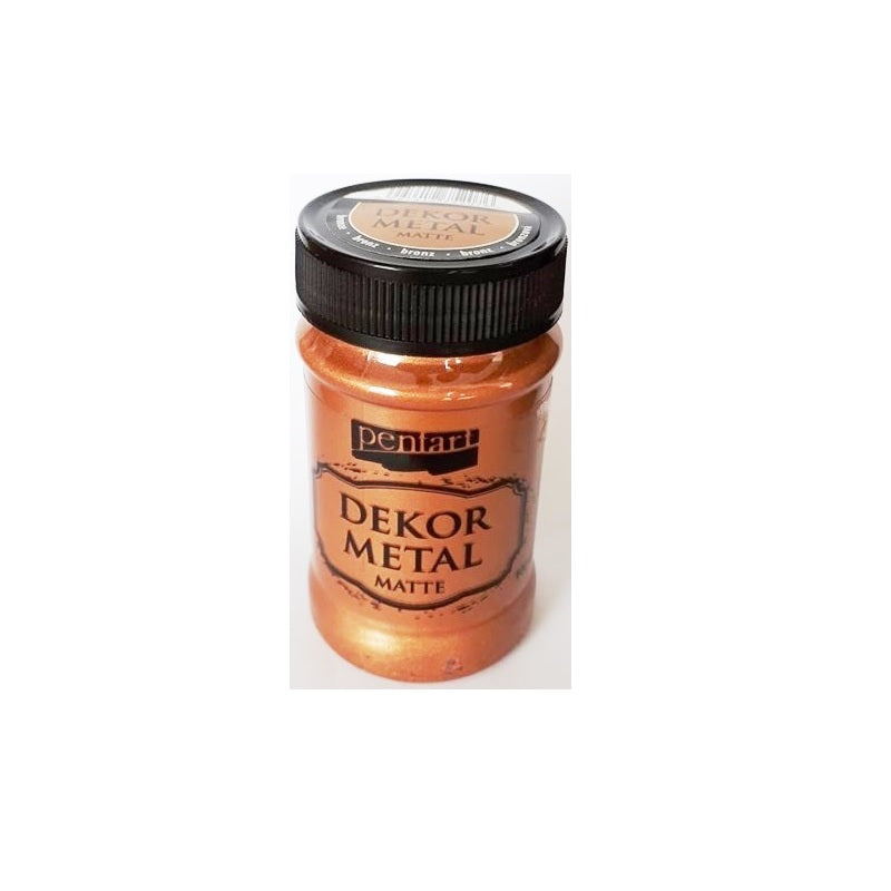 Dekor Metal-  Ματ -Μεταλλικό Χρώμα Κιμωλίας Pentart -  Bronze 100 ml,