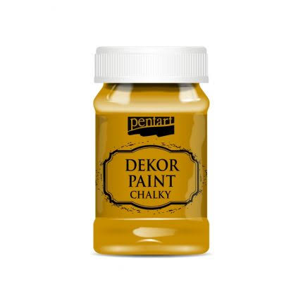 Χρώμα κιμωλίας Dekor Paint ChalkyPentart, Mustard Yellow  100ml , 230mL
