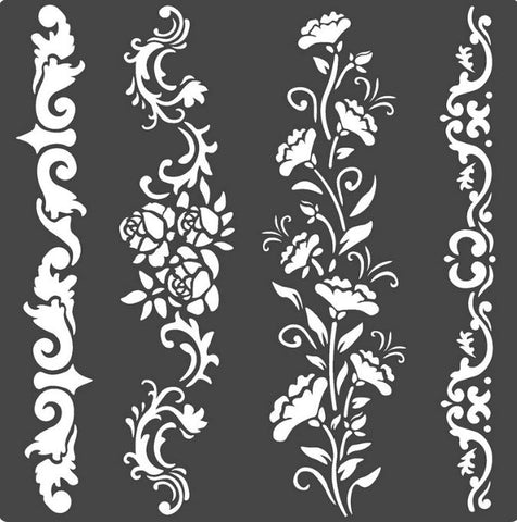 Thick Stencil 18×18 cm, Stamperia Borders